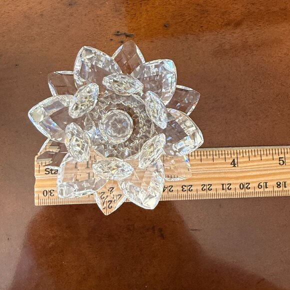 Swarovski Crystal Water Lily Figurine Tea Light Holder MIB & COA - Picture 14 of 16